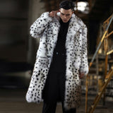 Men Dalmatian Coat Fox Fur Warm Windbreaker Fashion Casual Men