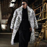 Men Dalmatian Coat Fox Fur Warm Windbreaker Fashion Casual Men