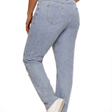 Women Plus Size Jeans Ripped Denim Pants