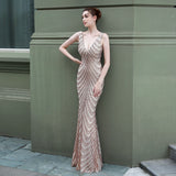 Sequin Evening Dress Sequined Fishtail Formal Dress