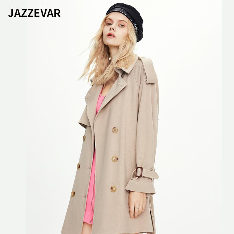 Double Breasted Trench Coat Loose Mid-Length Coat