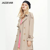 Double Breasted Trench Coat Loose Mid-Length Coat