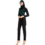 Burkini Muslim Swimwear Printed Swimsuit Three-Piece Set