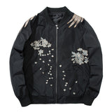 Varsity Jacket Embroidered Jacket Men's Ukiyo-E Phoenix Embroidery Baseball Uniform Jacket MA-1 Jacket
