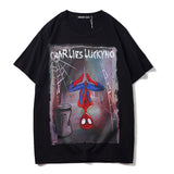 Charlie Luciano T Shirt Marvel Series Spider Pure Cotton Loose
