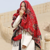 Beth Dutton Outfits Ethnic Style Cape and Shawl Cloak Scarf Inverness