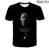 John Wick Keanu T Shirt John Wick3d Printed round Neck T-shirt Men and Women