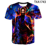 John Wick Keanu T Shirt John Wick3d Printed round Neck T-shirt Men and Women