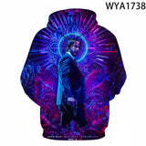 John Wick Keanu Hoodie 3D Printed John Wick3 Hooded Fashion Sweater
