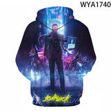 John Wick Keanu Hoodie 3D Printed John Wick3 Hooded Fashion Sweater