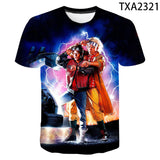 Back to the Future Costume round Neck T-shirt Summer Printed Men and Women Fashion Casual