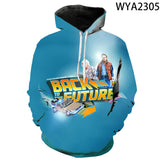 Back to the Future Costume Spring and Autumn Printed Men's and Women's Hoodies Sweatshirt