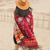 Beth Dutton Outfits Ethnic Style Cape and Shawl Cloak Scarf Inverness