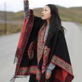Beth Dutton Outfits Ethnic Style Cape and Shawl Cloak Scarf Inverness