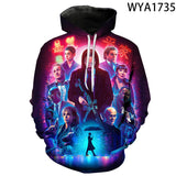 John Wick Keanu Hoodie 3D Printed John Wick3 Hooded Fashion Sweater
