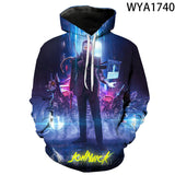 John Wick Keanu Hoodie 3D Printed John Wick3 Hooded Fashion Sweater