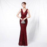 Sequin Evening Dress Sequined Fishtail Formal Dress