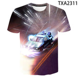 Back to the Future Costume round Neck T-shirt Summer Printed Men and Women Fashion Casual