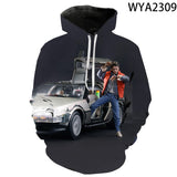 Back to the Future Costume Spring and Autumn Printed Men's and Women's Hoodies Sweatshirt