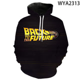 Back to the Future Costume Spring and Autumn Printed Men's and Women's Hoodies Sweatshirt