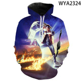 Back to the Future Costume Spring and Autumn Printed Men's and Women's Hoodies Sweatshirt