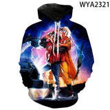 Back to the Future Costume Spring and Autumn Printed Men's and Women's Hoodies Sweatshirt