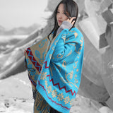 Beth Dutton Outfits Ethnic Style Cape and Shawl Cloak Scarf Inverness