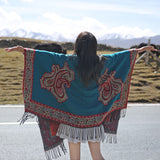 Beth Dutton Outfits Ethnic Style Cape and Shawl Cloak Scarf Inverness