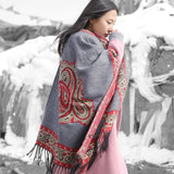 Beth Dutton Outfits Ethnic Style Cape and Shawl Cloak Scarf Inverness