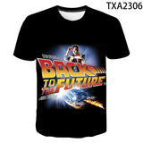 Back to the Future Costume round Neck T-shirt Summer Printed Men and Women Fashion Casual