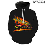 Back to the Future Costume Spring and Autumn Printed Men's and Women's Hoodies Sweatshirt