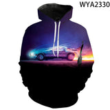 Back to the Future Costume Spring and Autumn Printed Men's and Women's Hoodies Sweatshirt