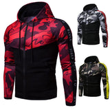 Tactics Style Men Sweatshirts & Hoodies Sports Fitness Men Slim-Fit Hood Camouflage Sweater