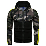 Tactics Style Men Sweatshirts & Hoodies Sports Fitness Men Slim-Fit Hood Camouflage Sweater