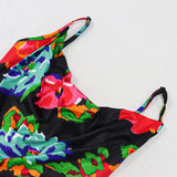 Women Summer Dresses Midaxi Dress  Sexy Print Backless Long Dress Dress