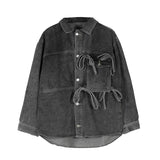 Autumn and Winter Loose Denim Jacket Retro plus Size Men's Casual Infmen Denim Jacket