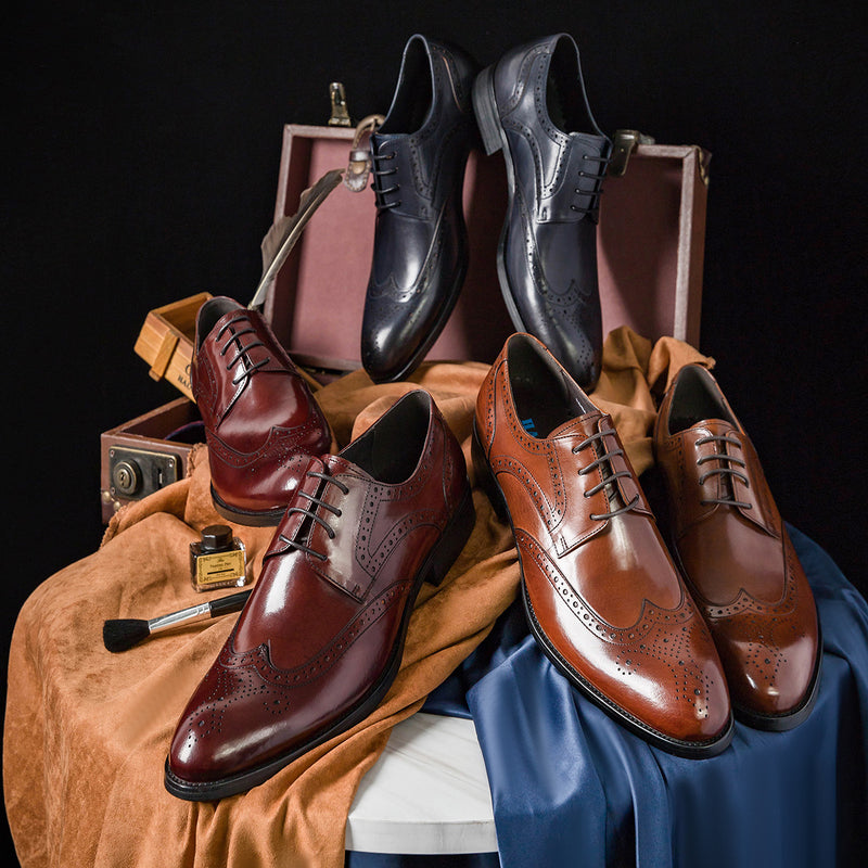 Indo Western Shoes Brogue Men's Shoes British Leather Shoes Men's Shoes Carved Men's Casual Shoes Leather Shoes