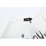 Men T Shirt Summer Casual Tops Cartoon Bear Printed Short Sleeve T-shirt Men's round Neck Half Sleeve Street Fashion Loose