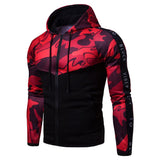 Tactics Style Men Sweatshirts & Hoodies Sports Fitness Men Slim-Fit Hood Camouflage Sweater