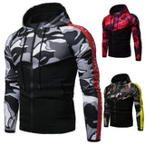 Tactics Style Men Sweatshirts & Hoodies Sports Fitness Men Slim-Fit Hood Camouflage Sweater