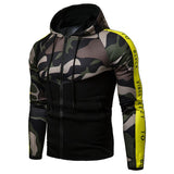 Tactics Style Men Sweatshirts & Hoodies Sports Fitness Men Slim-Fit Hood Camouflage Sweater