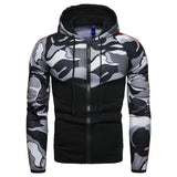 Tactics Style Men Sweatshirts & Hoodies Sports Fitness Men Slim-Fit Hood Camouflage Sweater