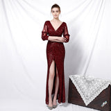 Sequin Evening Dress Sequined Queen Fishtail Evening Gown