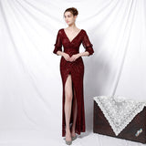 Sequin Evening Dress Sequined Queen Fishtail Evening Gown
