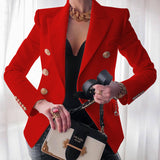 Women Coat Women's Slim Fit Solid Color Fashion Casual Short Coat