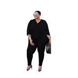 Women Plus Size Co-Ords Loose Fashion Casual Two-Piece Set