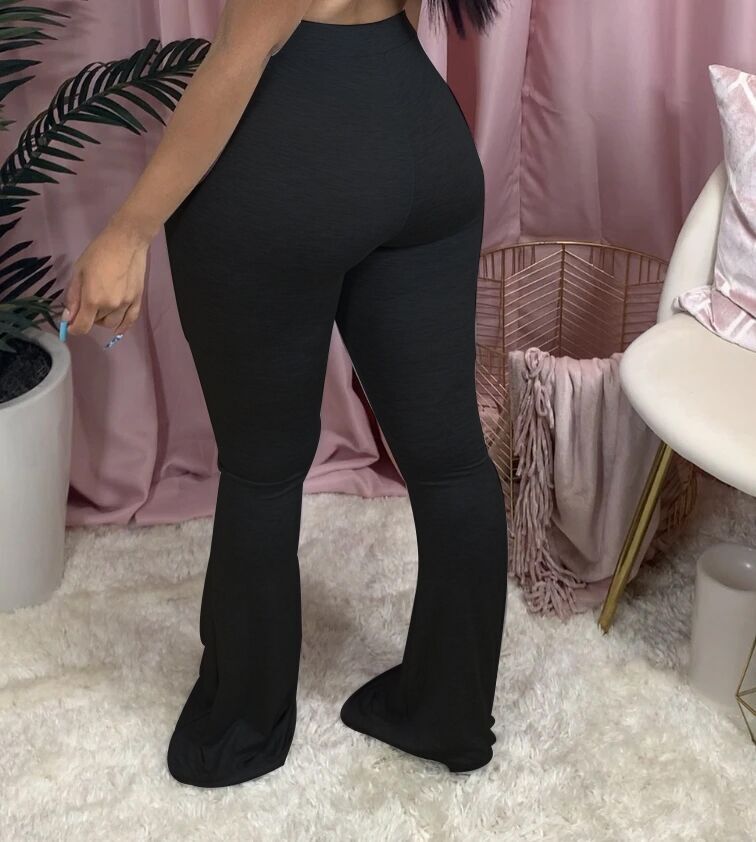 Women Plus Size Pants Sexy Casual Tight Flared Trousers
