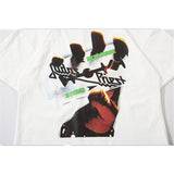 Men T Shirt Summer Casual Tops Creative Palm Print T-shirt Fashion Loose Half Sleeve