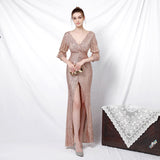 Sequin Evening Dress Sequined Queen Fishtail Evening Gown