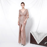 Sequin Evening Dress Sequined Queen Fishtail Evening Gown